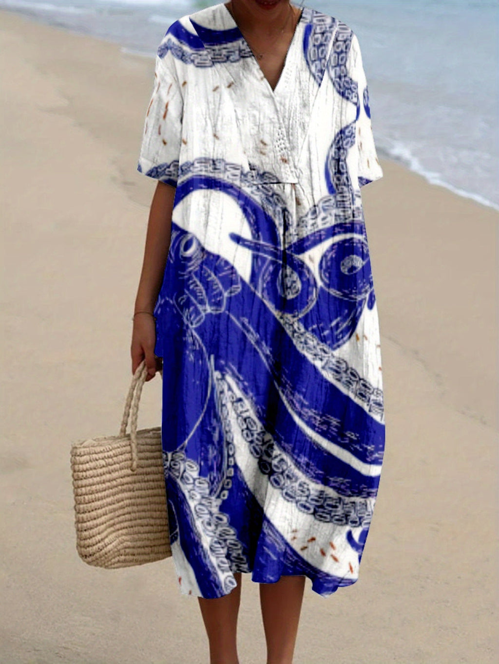 Gabriela｜Dress with Marine Print