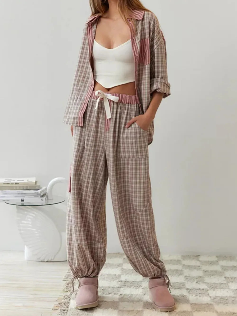 Sophie™ | Two-Piece Checked Pyjama