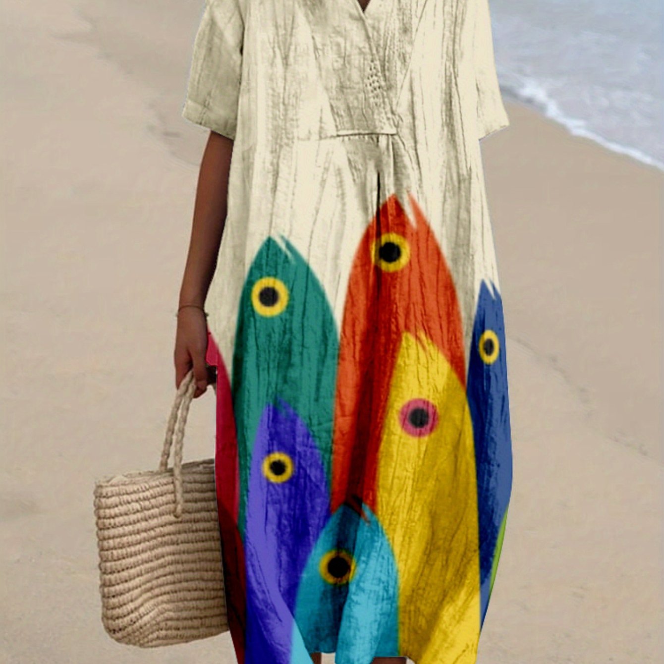 Jimena | Dress with Multicolour Print