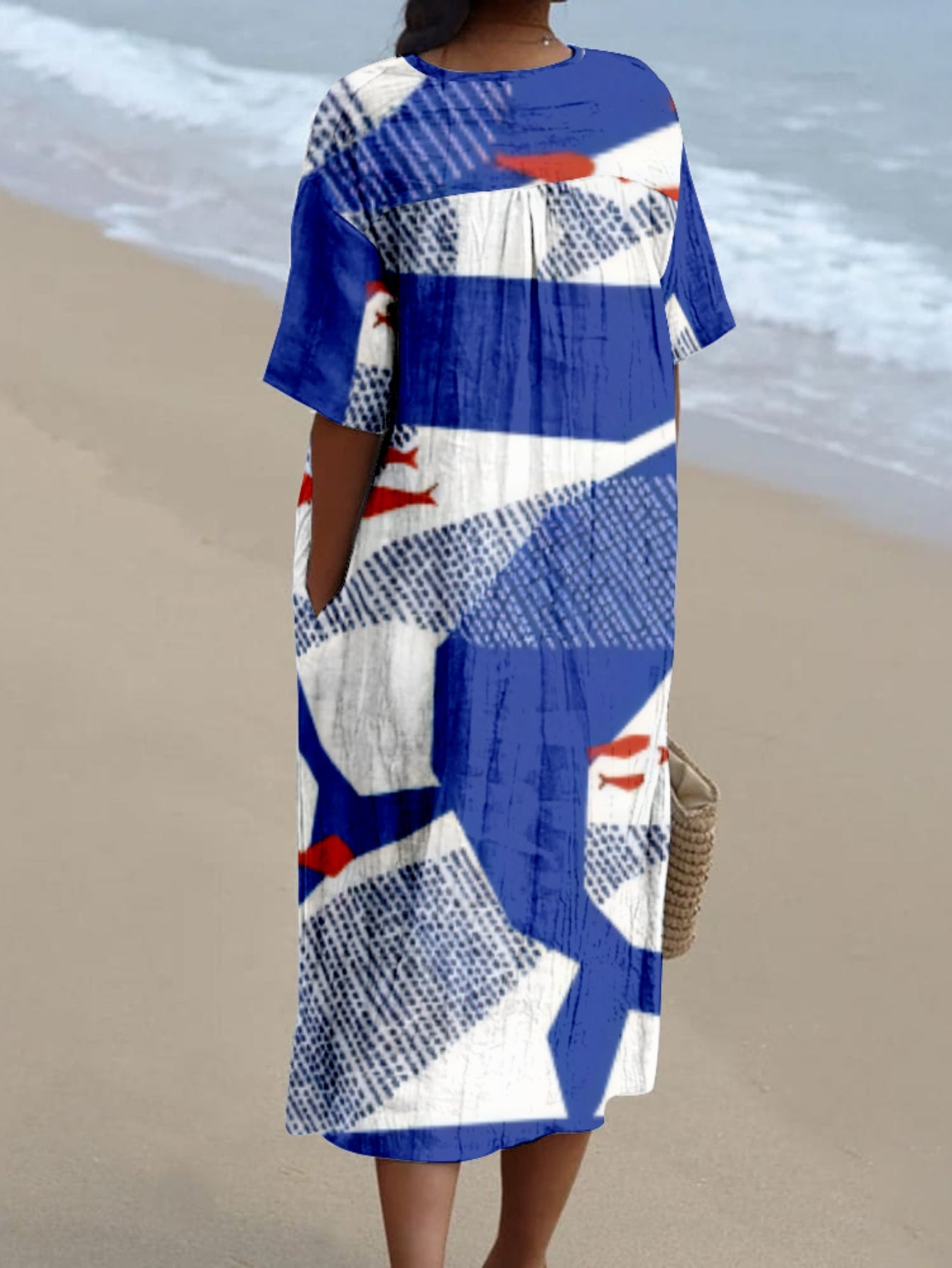 Gabriela｜Dress with Marine Print