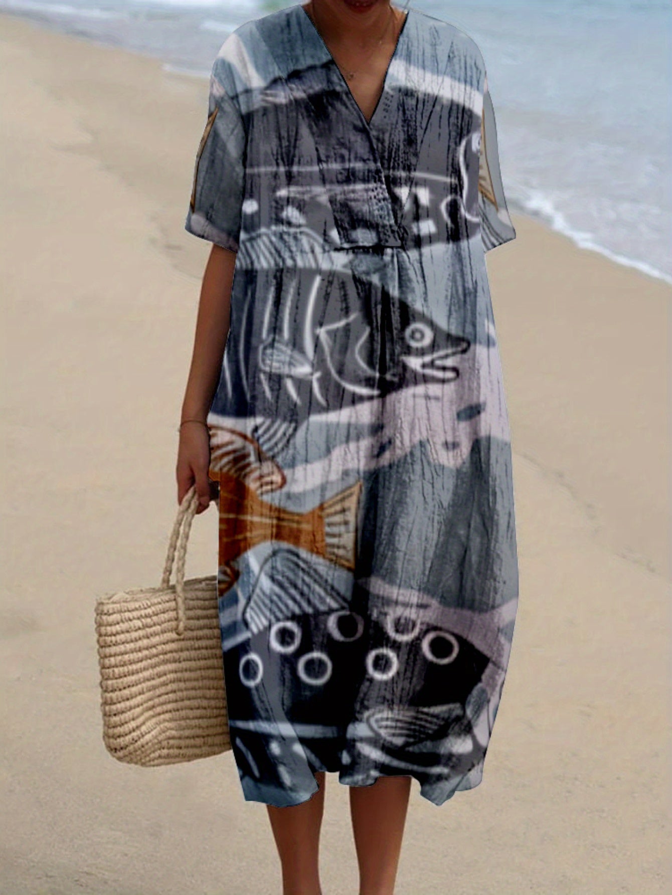 Gabriela｜Dress with Marine Print