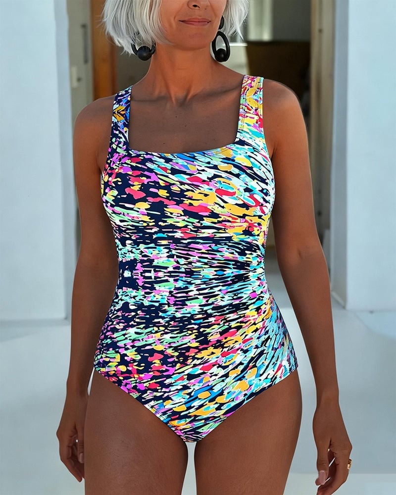 Elina – Shaping Swimsuit with Elegant Print