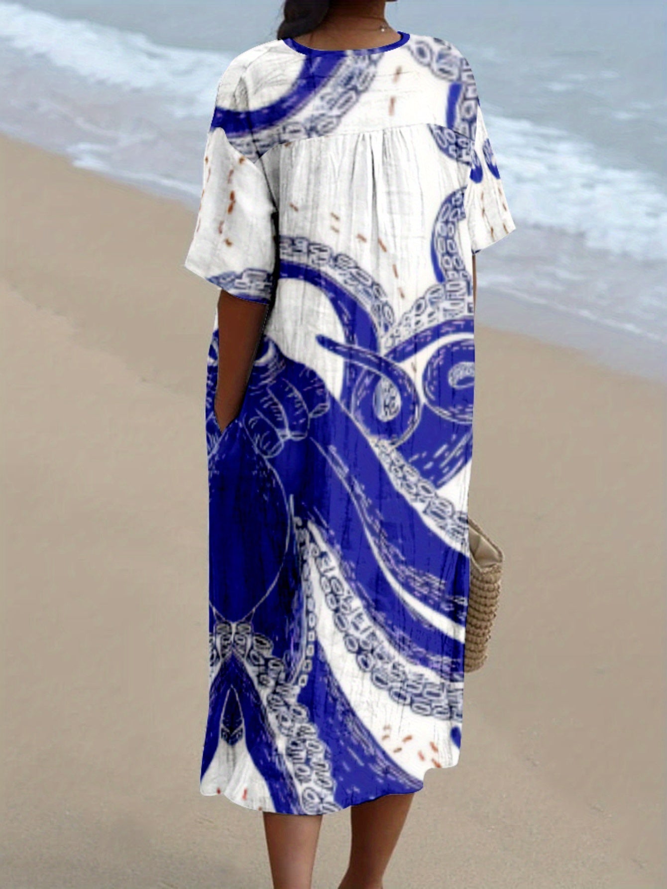 Gabriela｜Dress with Marine Print