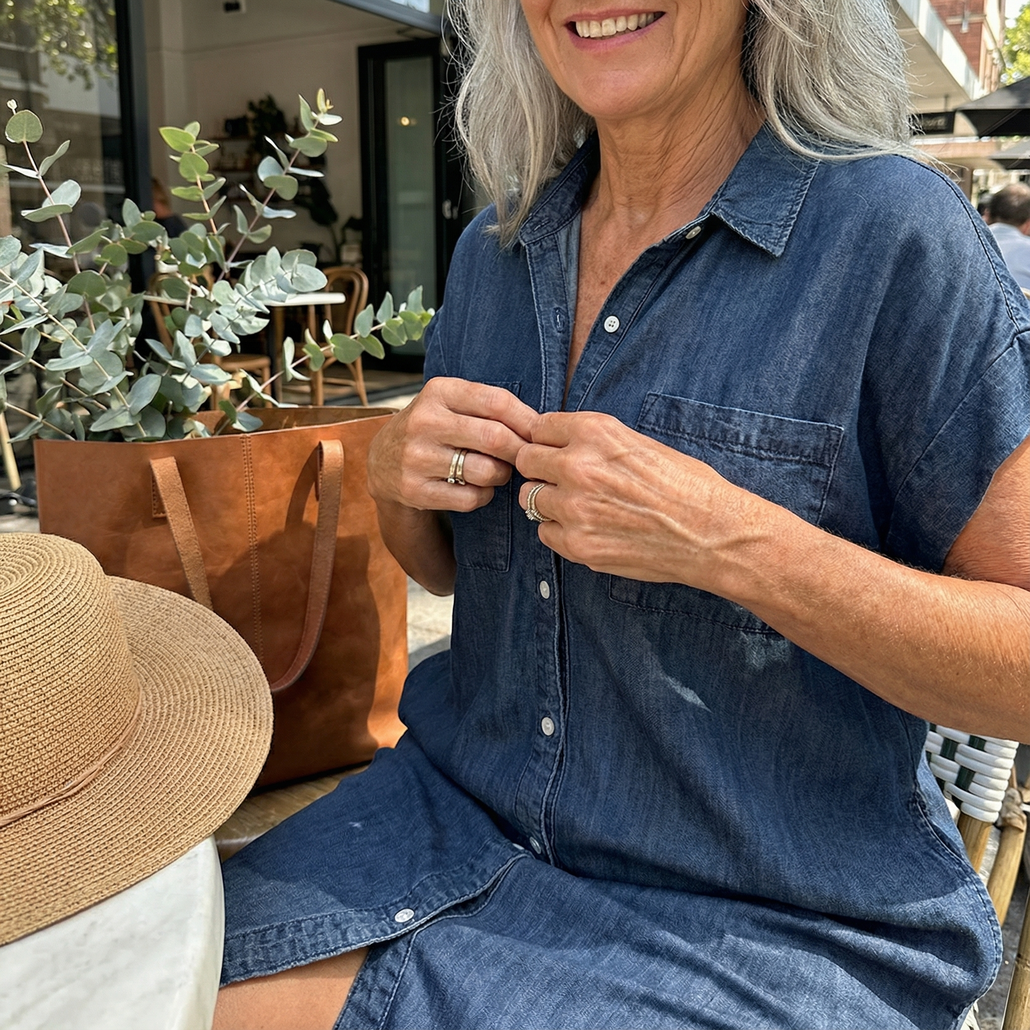 Sofia™ - Casual Denim Print Dress