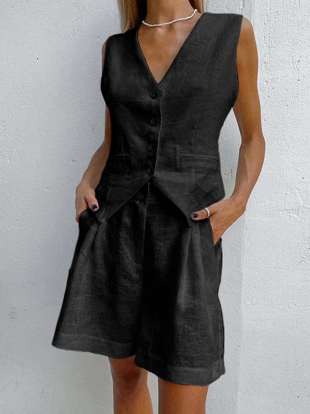 Cover-Up Two-Piece Shorts Set