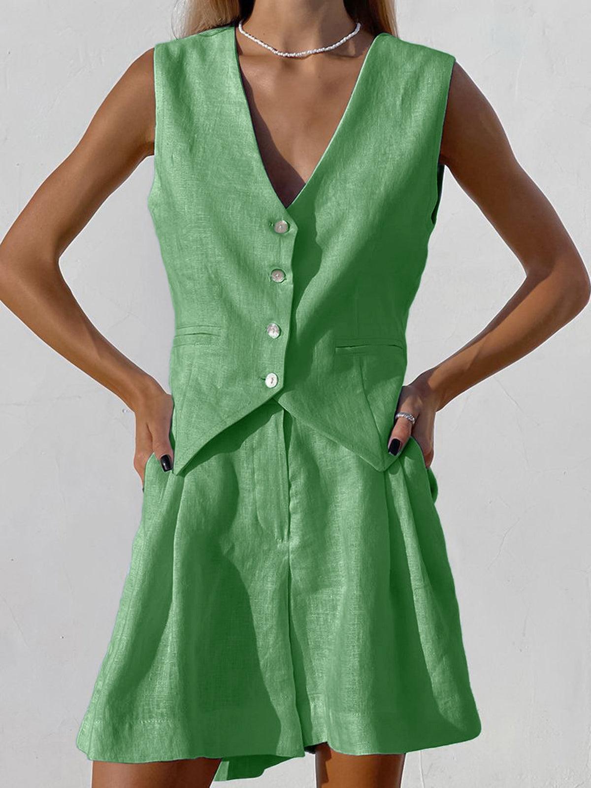 Cover-Up Two-Piece Shorts Set