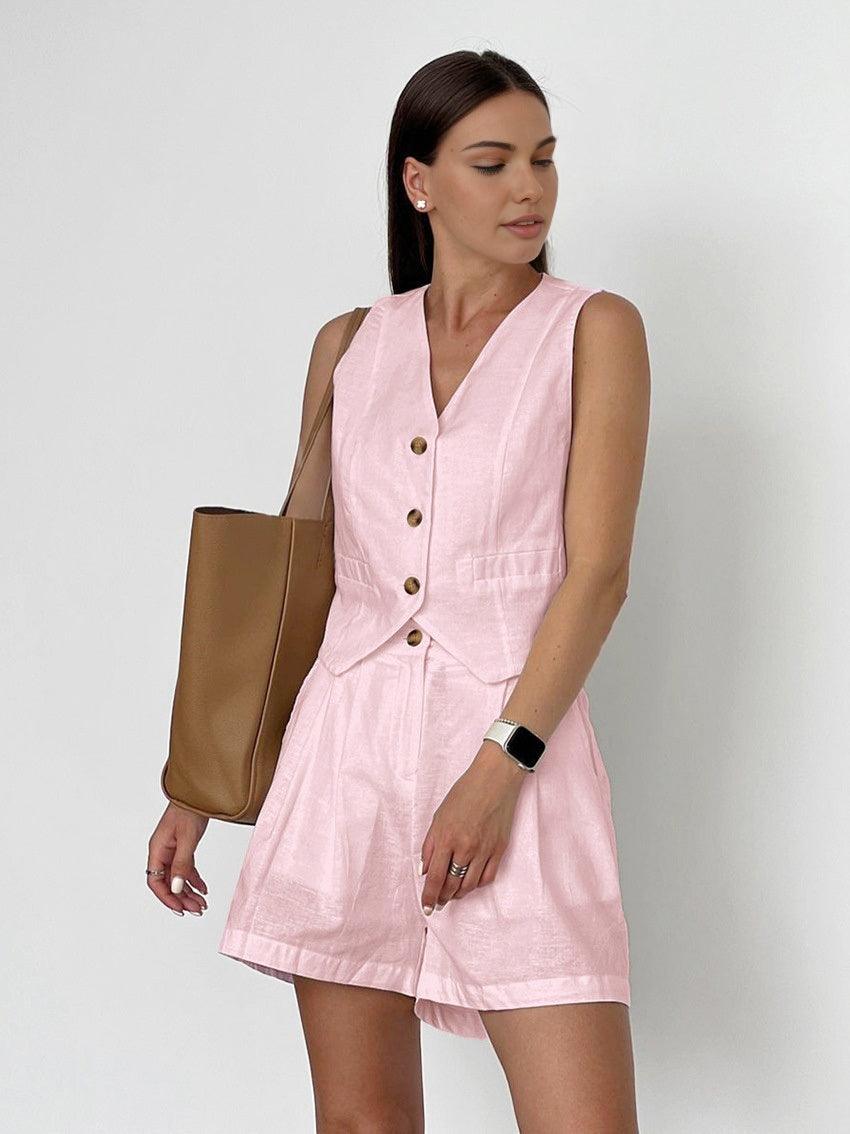 Casual Tailored Shorts Set