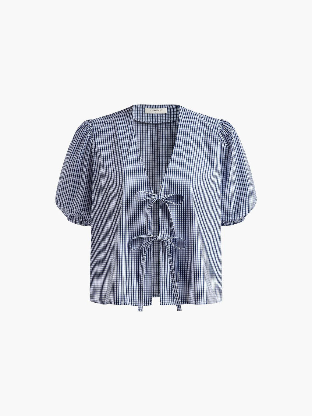 Plaid Lace-Up Shorts Set