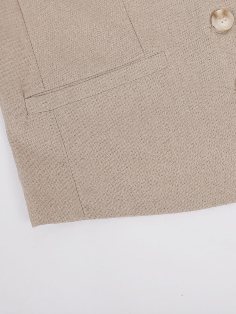 V-Neck Pleated Wide-Leg Trousers Two-Piece Set