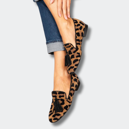 Ariané™ | Leopard Print Loafers with Tassels