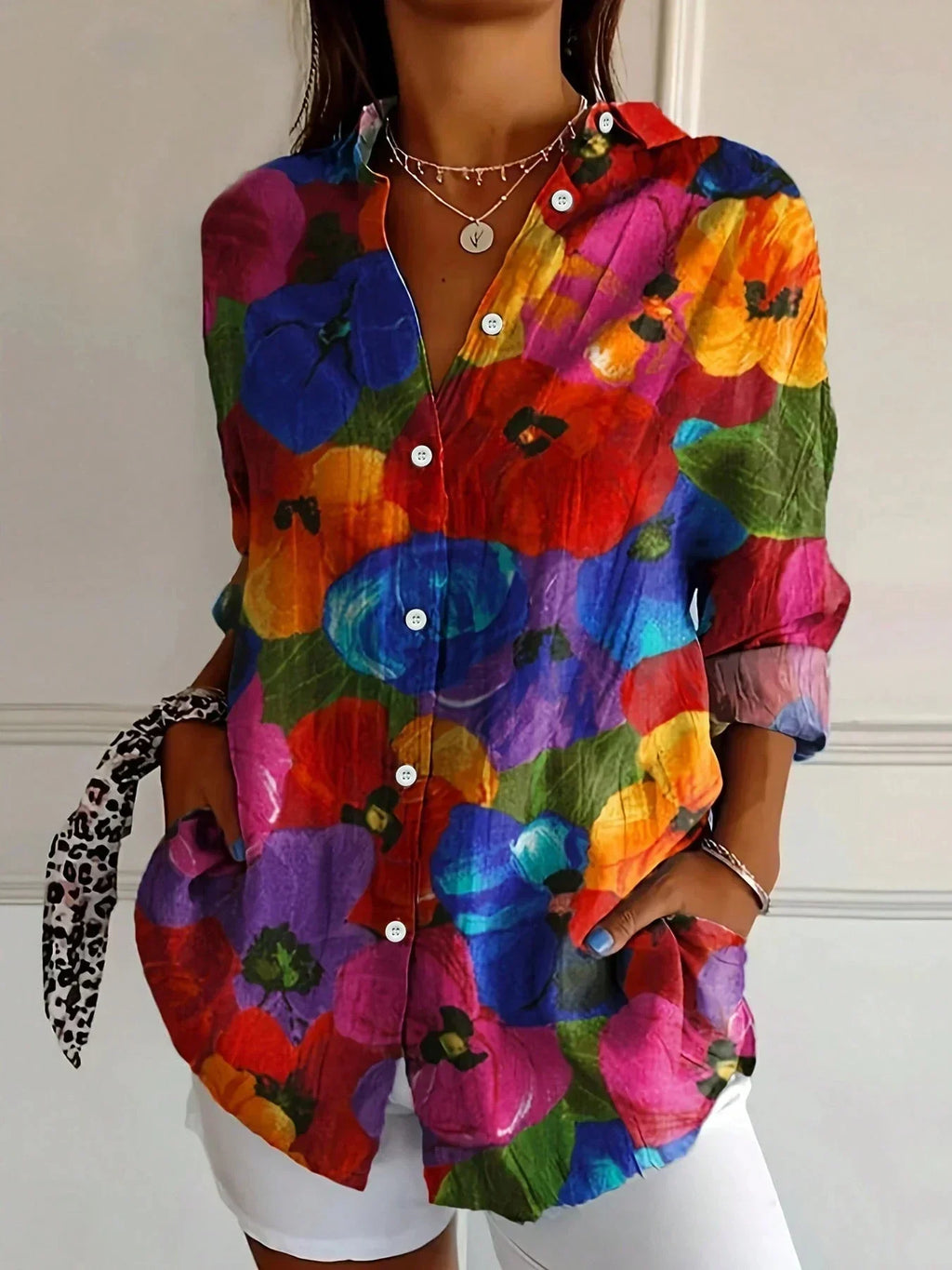 Astrid | Colourful Pattern Blouse