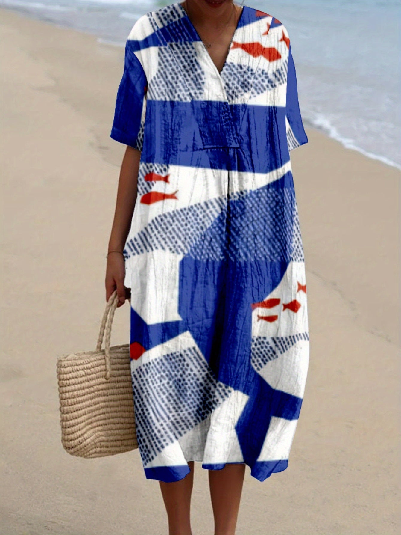 Gabriela｜Dress with Marine Print