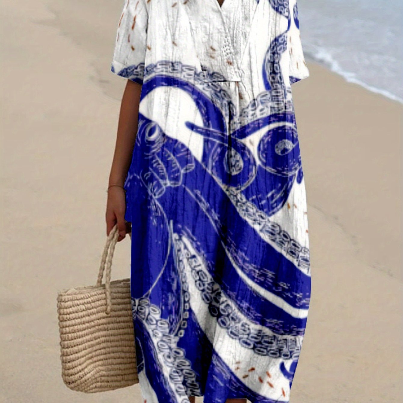 Gabriela｜Dress with Marine Print