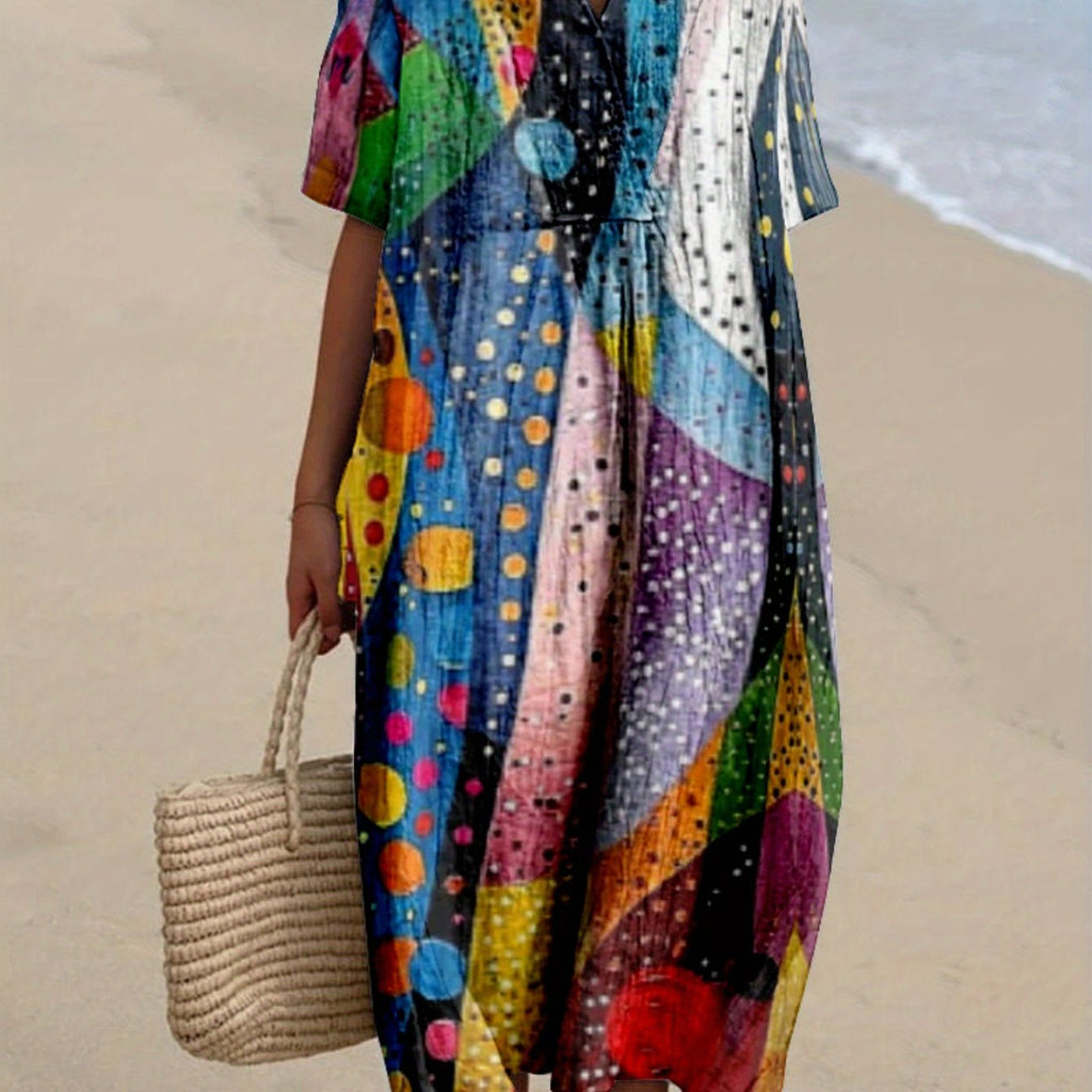 Jimena | Dress with Multicolour Print