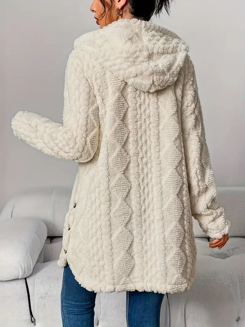 Velora | Soft Plush Hoodie Cardigan