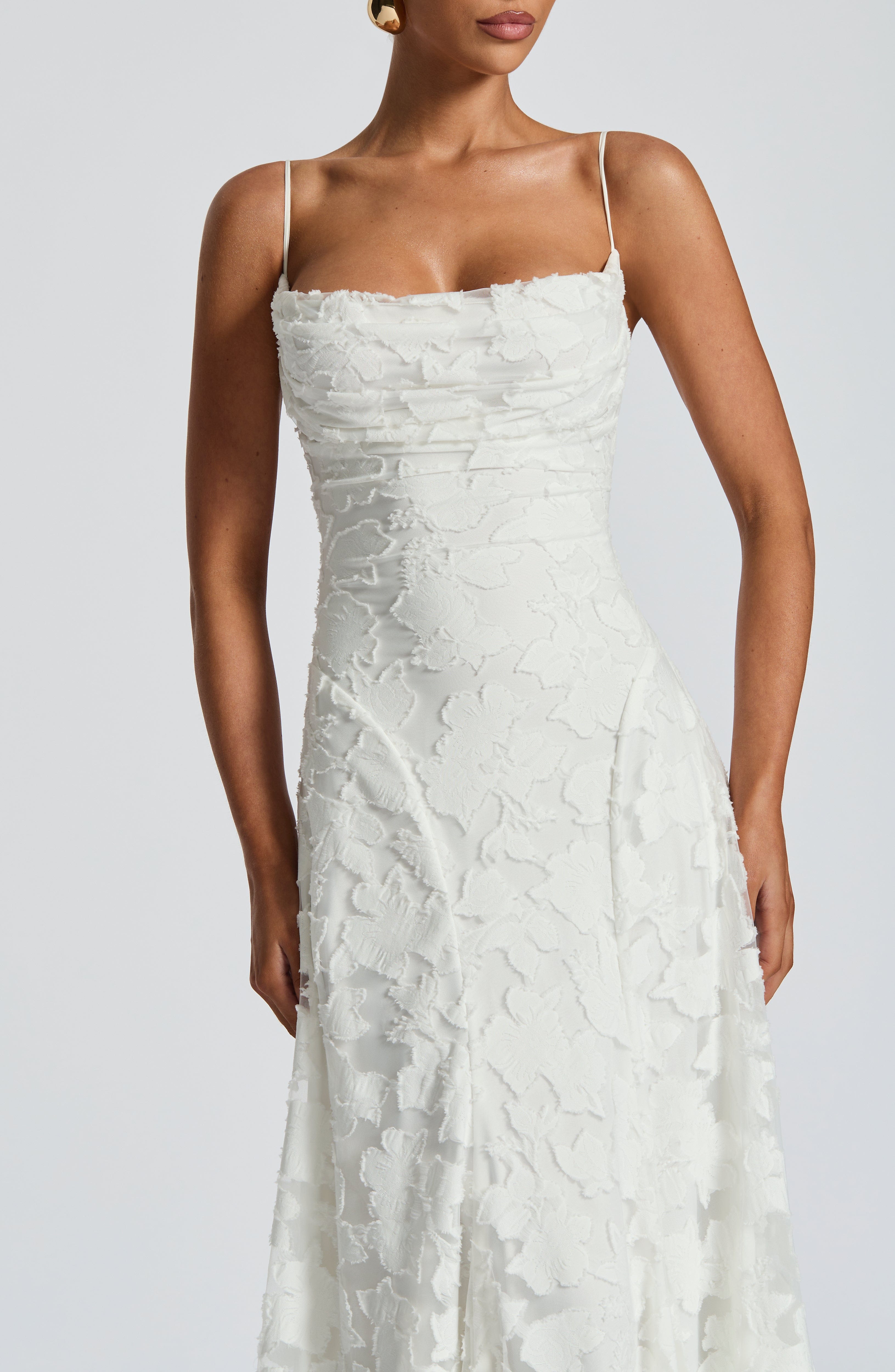 Aveline™ | Elegant Lace Corset Maxi Dress